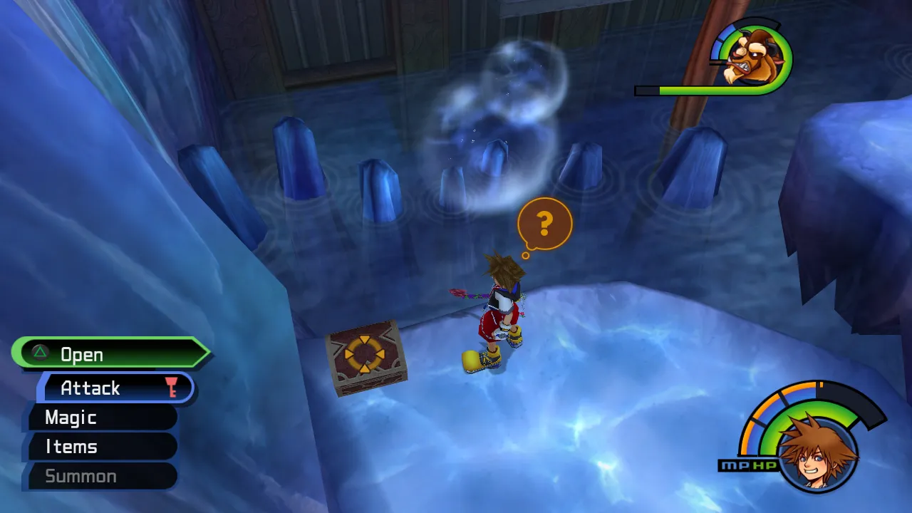 Hollow Bastion Base Level Near Crystal Switch Chest